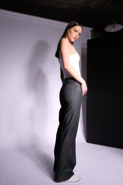 Raw Wide Leg Jeans