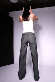 Raw Wide Leg Jeans