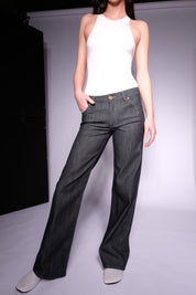 Raw Wide Leg Jeans
