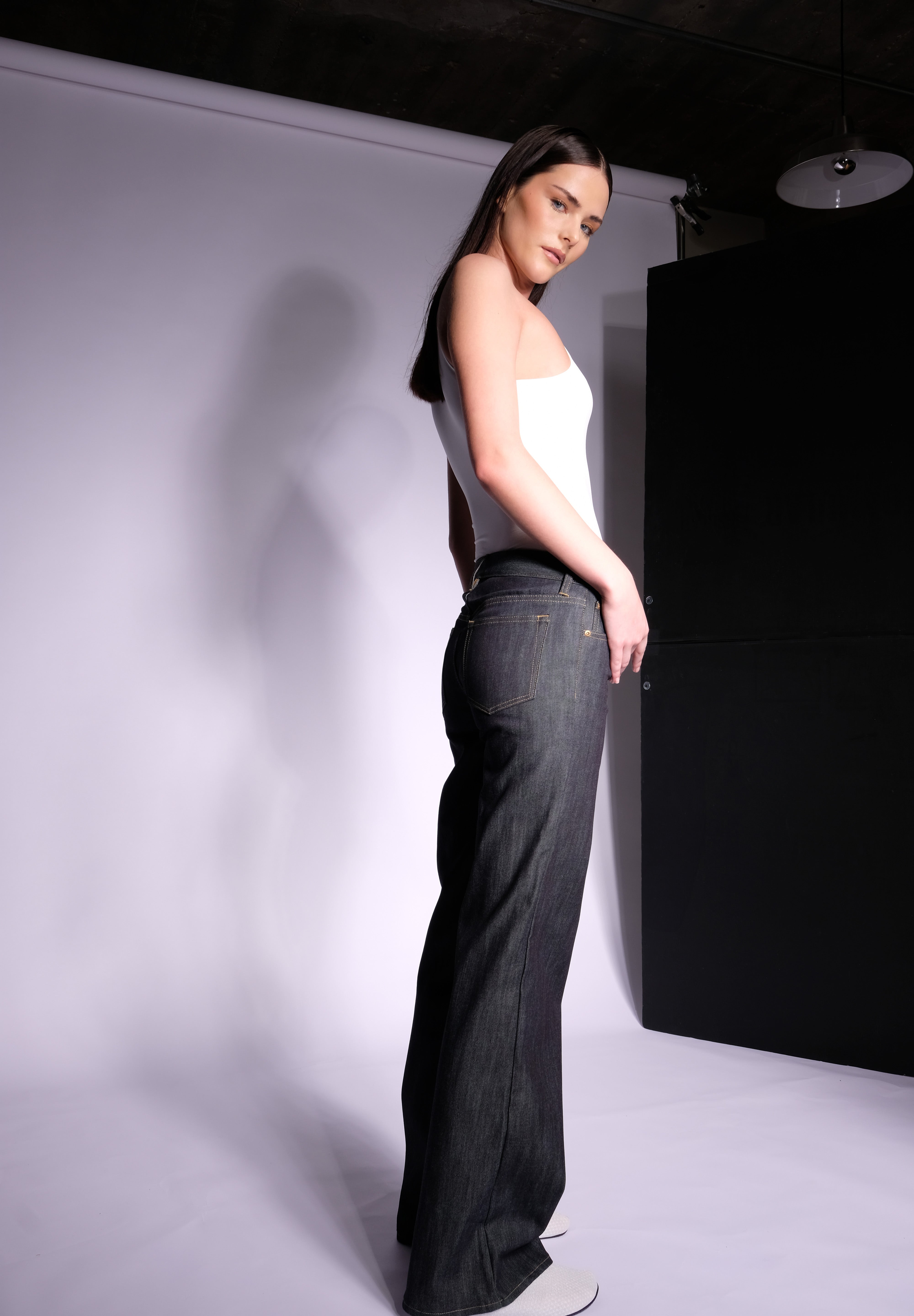 Raw Wide Leg Jeans