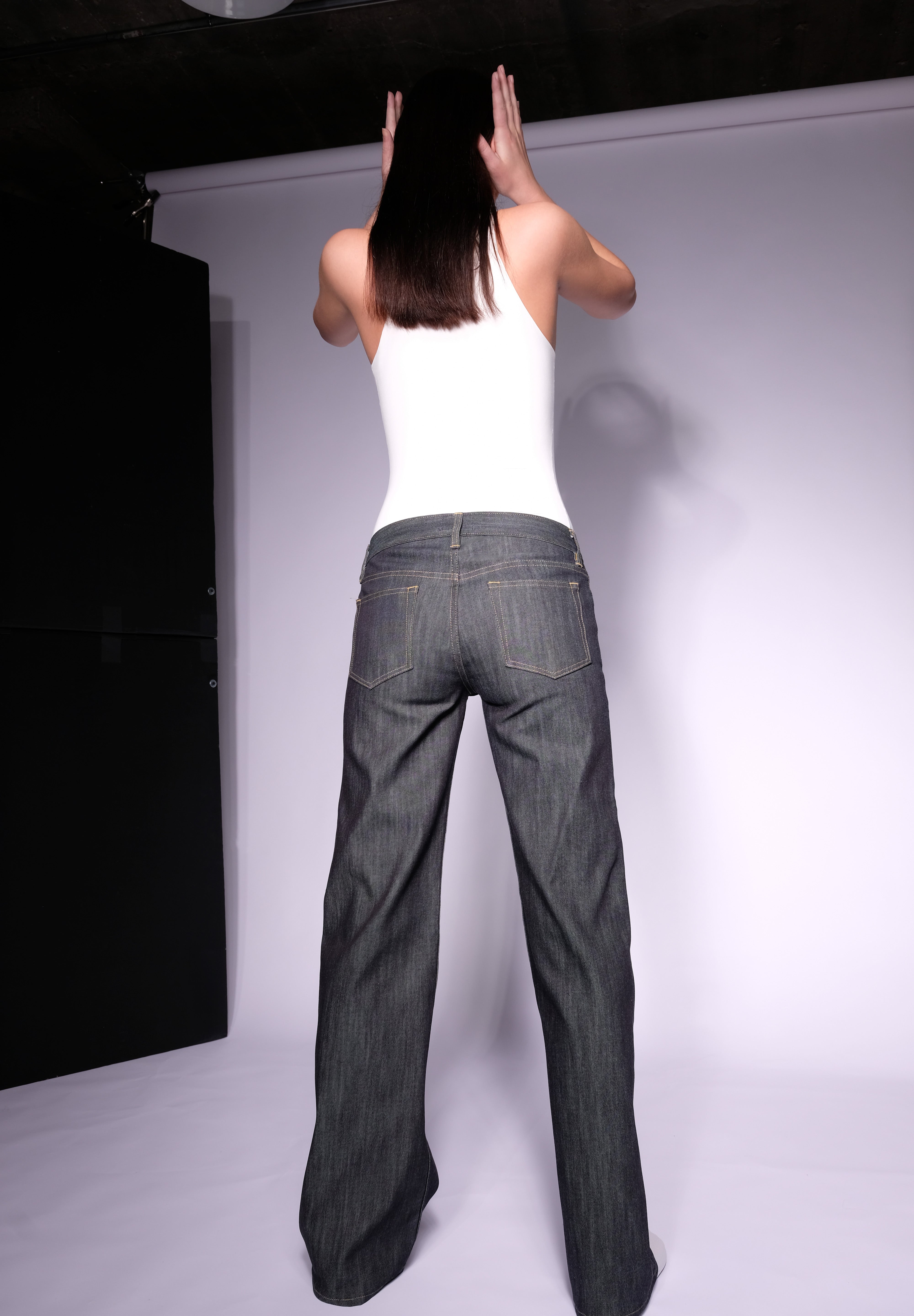 Raw Wide Leg Jeans